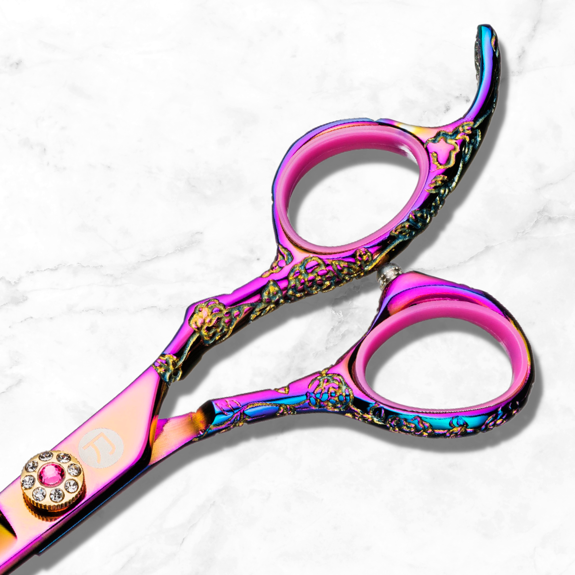 Set di forbici per capelli rosa Kohana (forbici per tagliare e sfoltire i capelli)